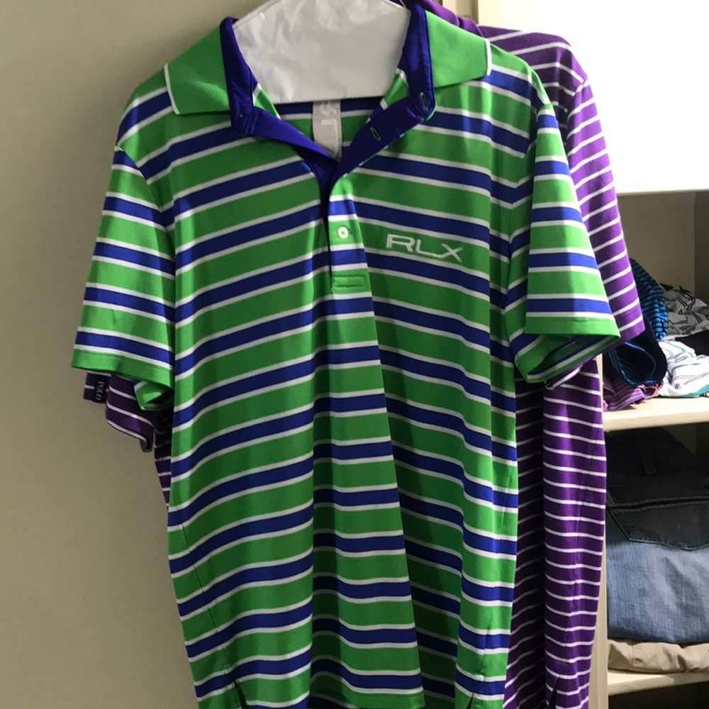 Green & blue rlx polo